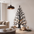 Contemporary Christmas Wall Decor With Artistic Tree Silhouette For Hallway