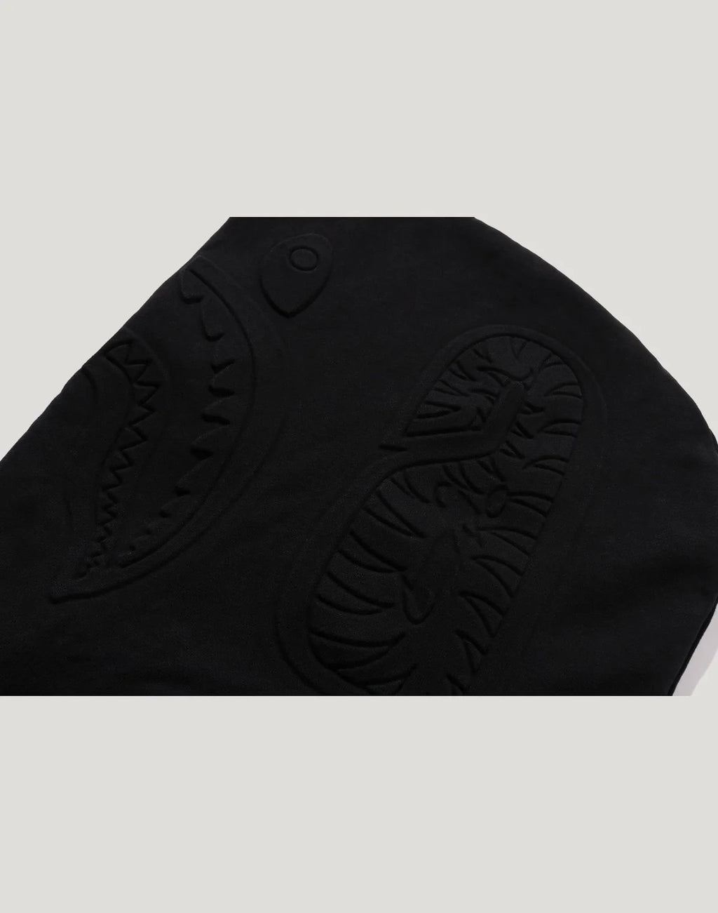 Padded Cropped Graphic Hoodie - Black