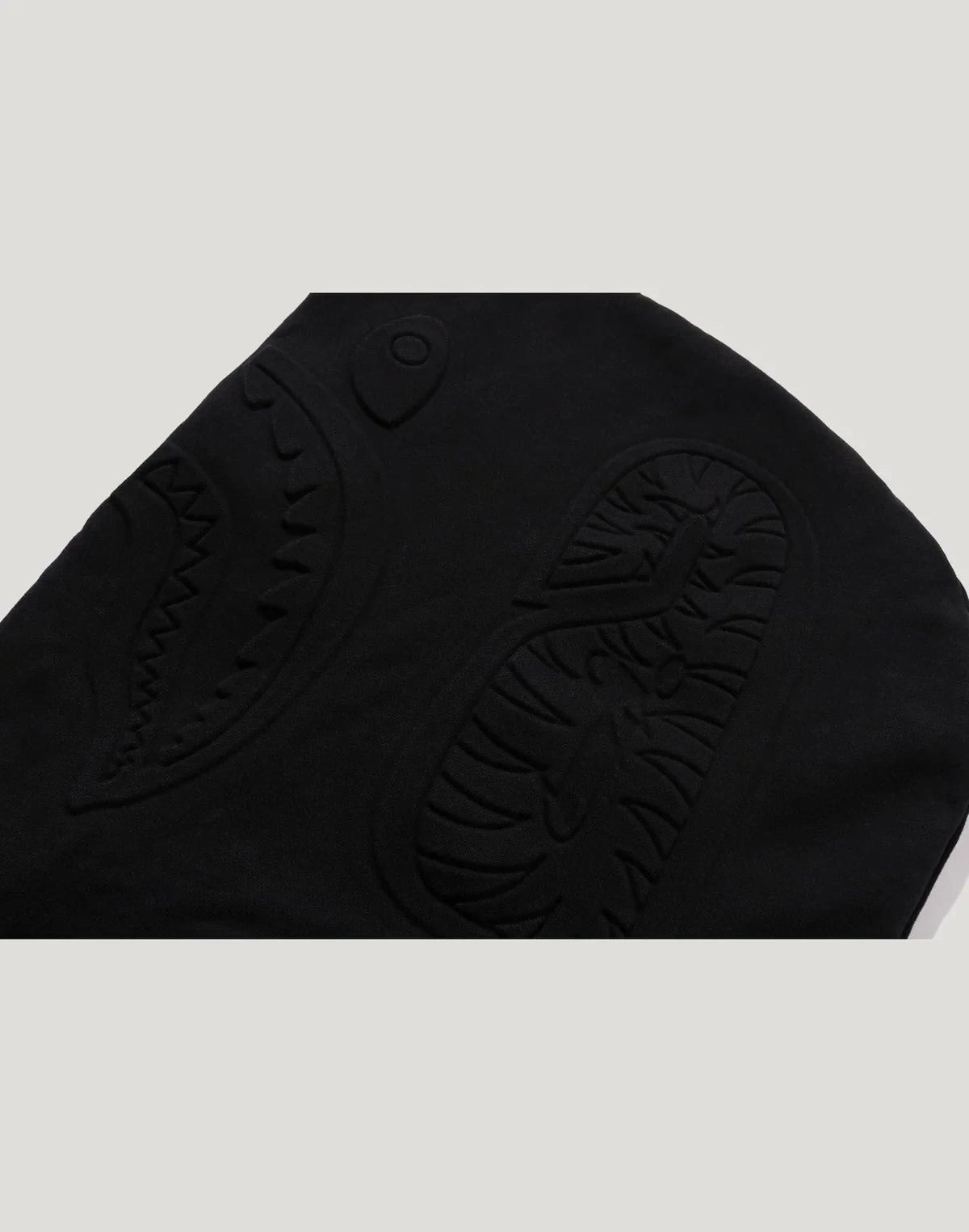Padded Cropped Graphic Hoodie - Black
