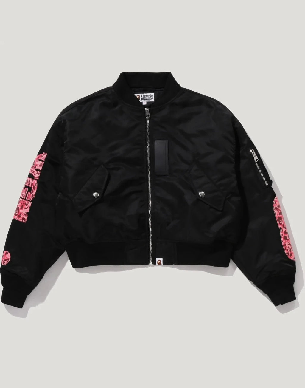 Women's Hooded Bomber Jacket - Black