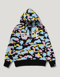 Women's Oversized Camouflage Pullover Hoodie - White