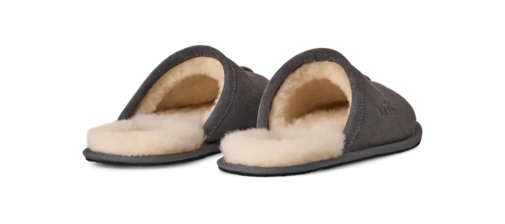 Men's Suede Open-Back Slipper - Brown
