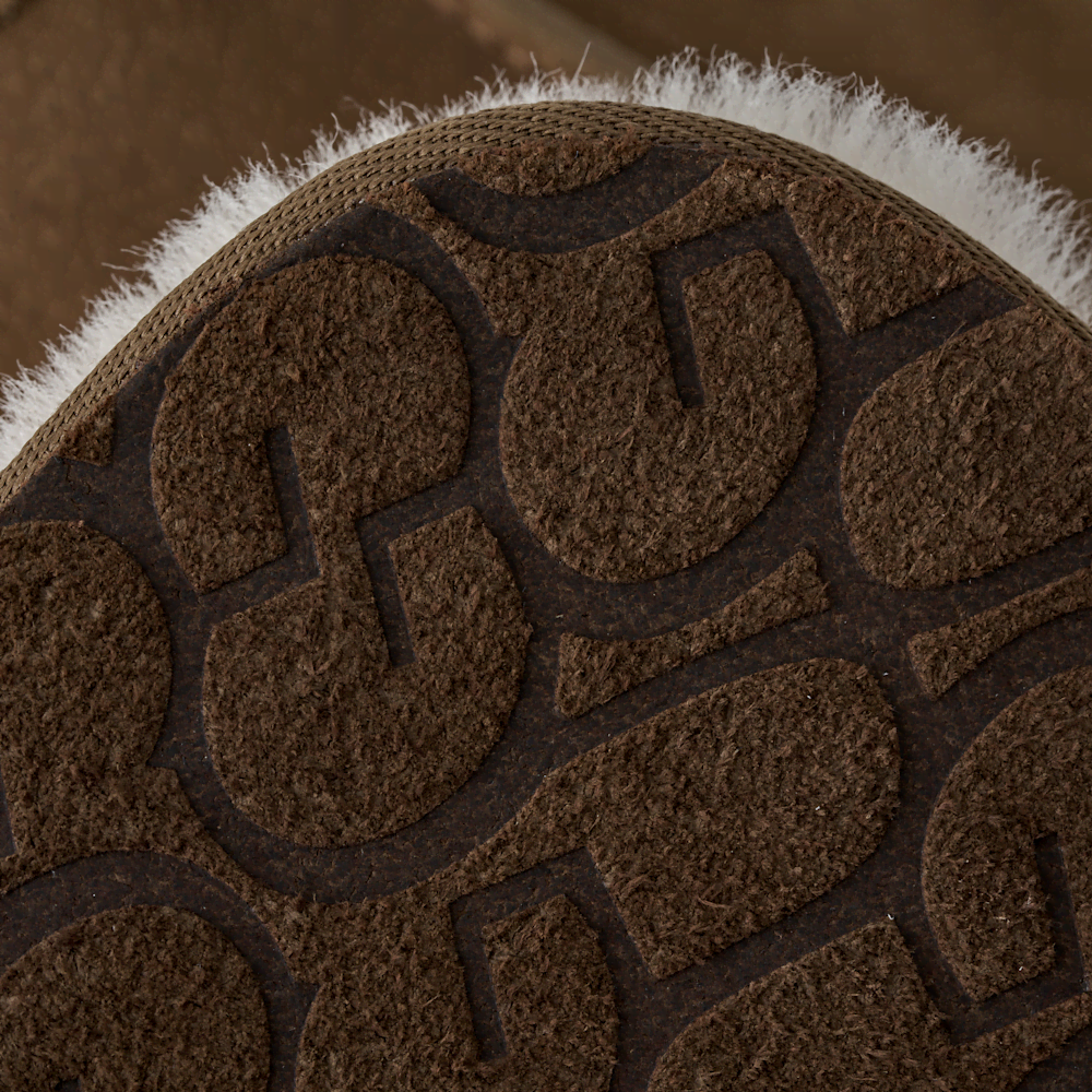 Men's Suede Open-Back Slipper - Brown