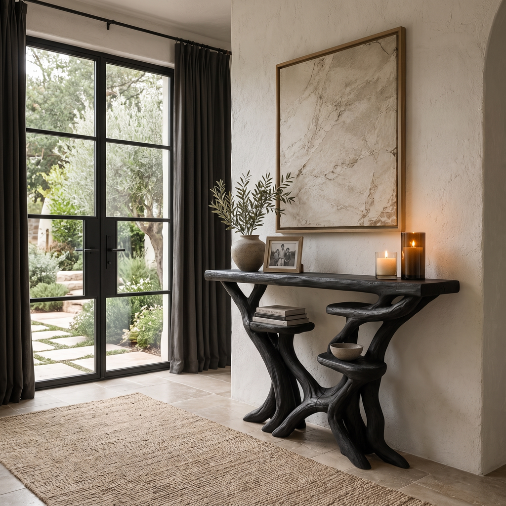 Artisan Tree Branch Console Table For Entryway And Living Room