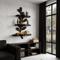 Modern Floating Shelf Handcrafted Solid Wood Design For Home Office
