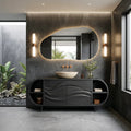 Organic Modern Rounded Edge Bathroom Vanity For Master Bathroom