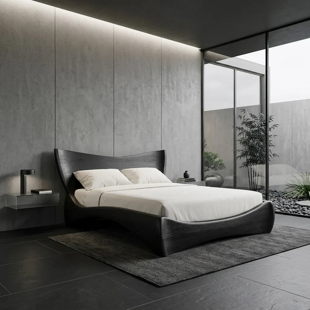 Modern Wooden Platform Bed For Master Bedroom