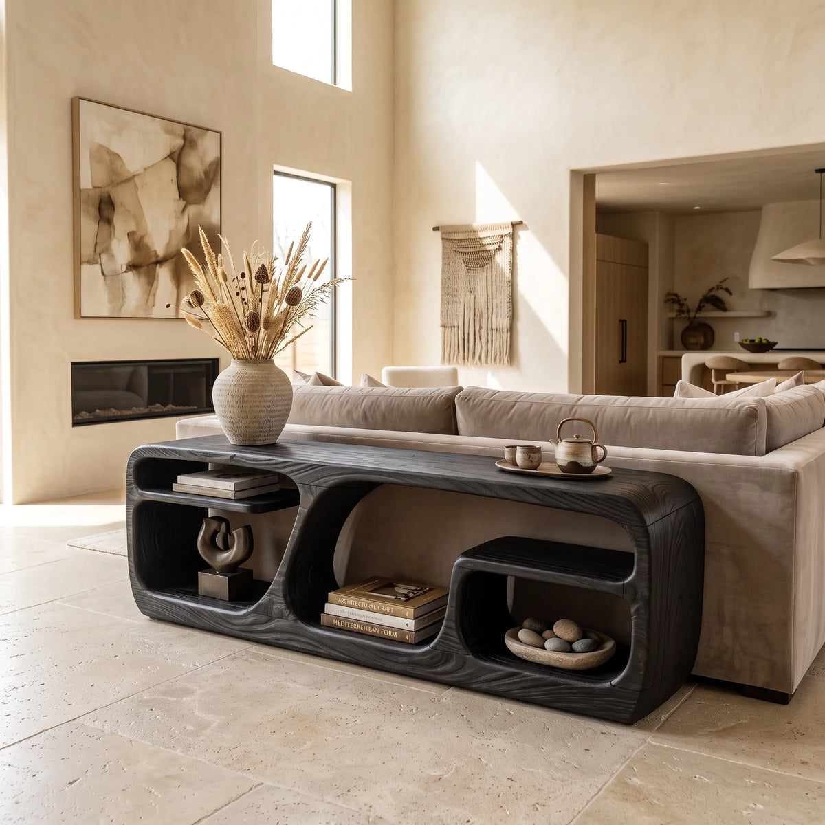 Organic Loop Base Console For Modern Living Room