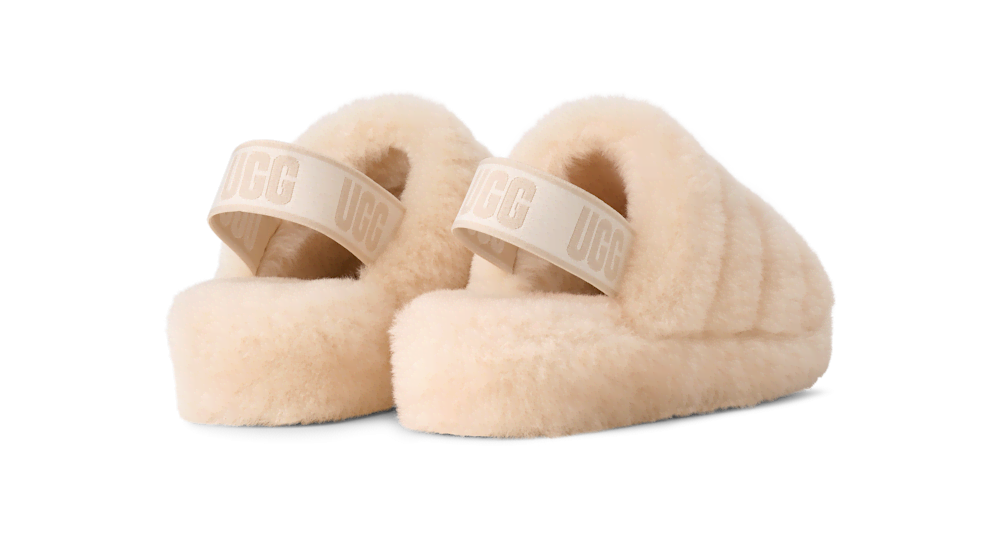 Women's Sheepskin Platform Slide - Black
