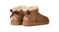 Women's Ultra-Short Suede Bow Boot - Sand