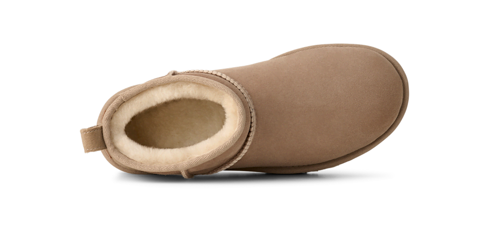 Women's Ultra-Short Sheepskin Boot - Grey