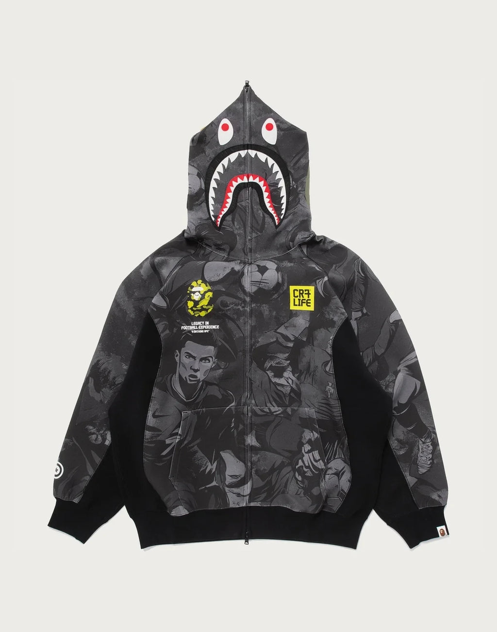 Men's Relaxed Allover Print Hoodie - Black