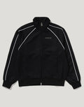 Men's Relaxed Jacquard Track Jacket - Brown