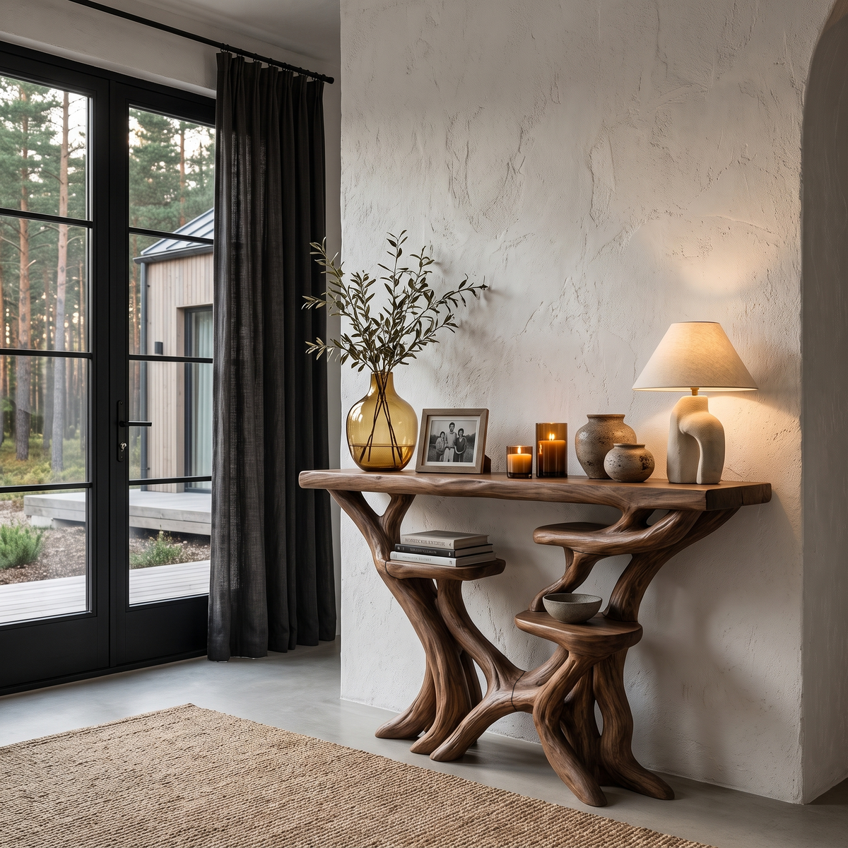 Artisan Tree Branch Console Table For Entryway And Living Room