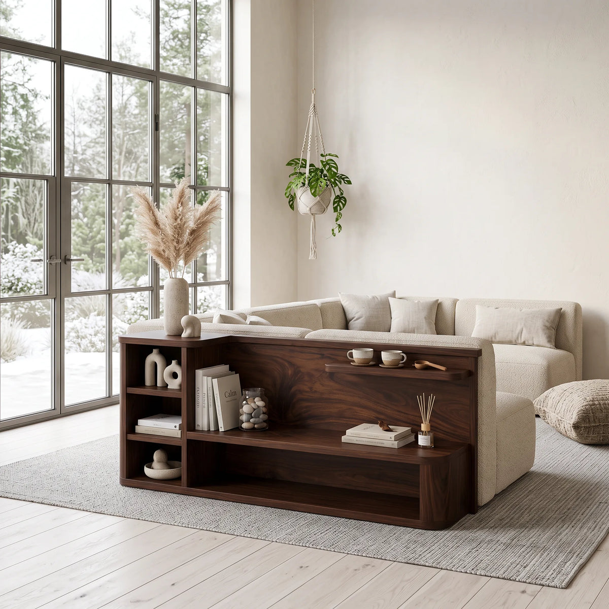 Modern Storage Console Cabinet For Open Living Space