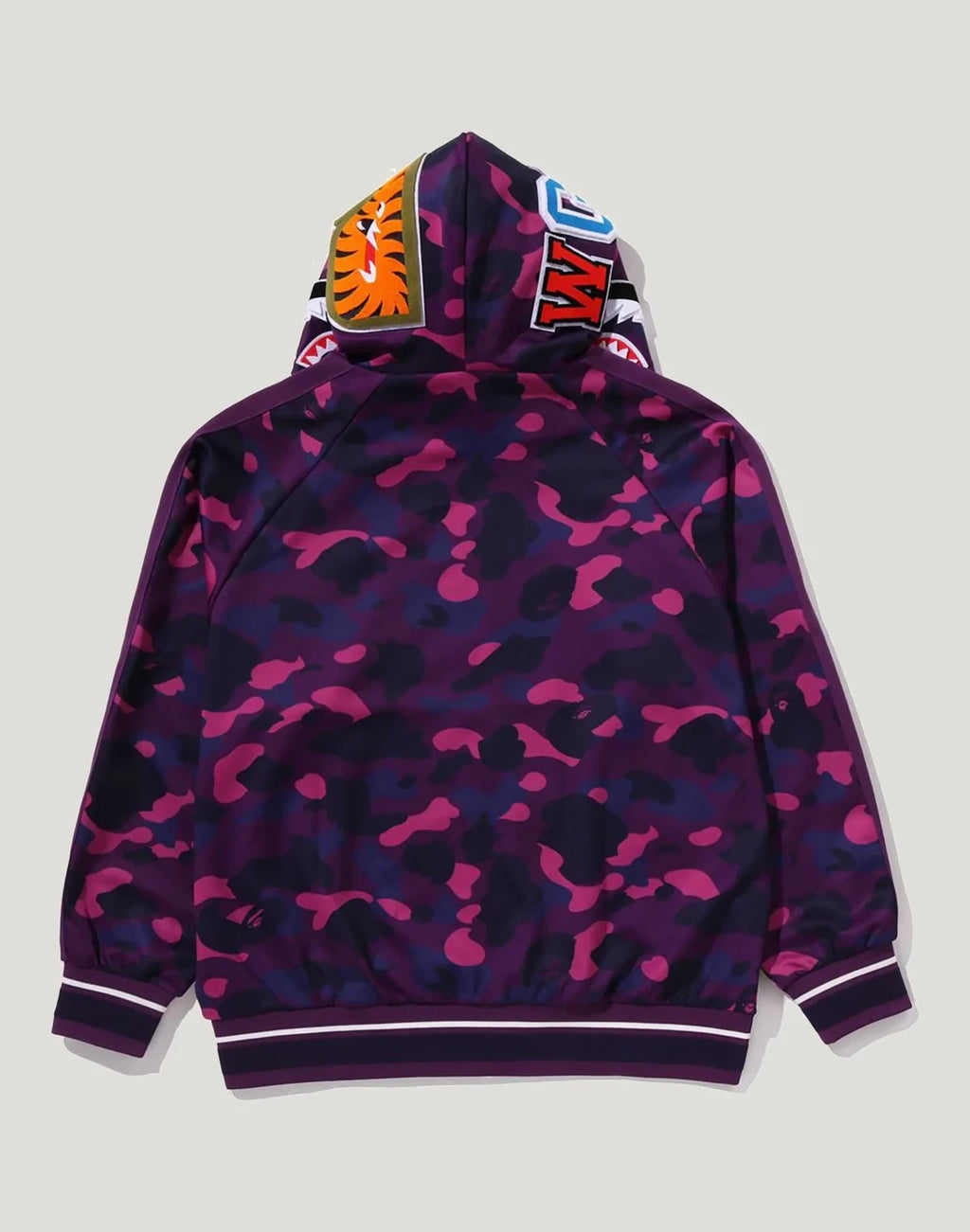 Camo Hooded Track Jacket - Purple