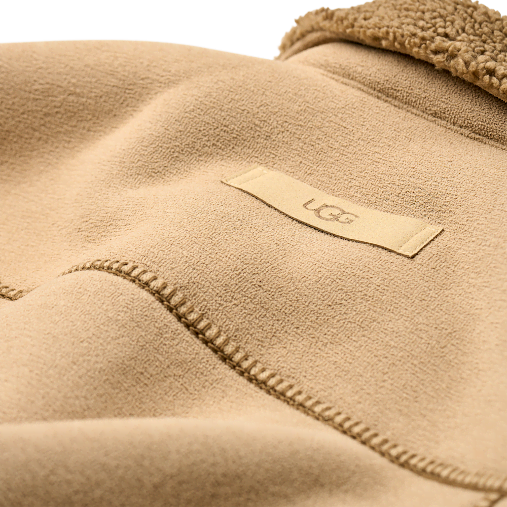 Men's Plush Fleece Trucker Jacket - Sand