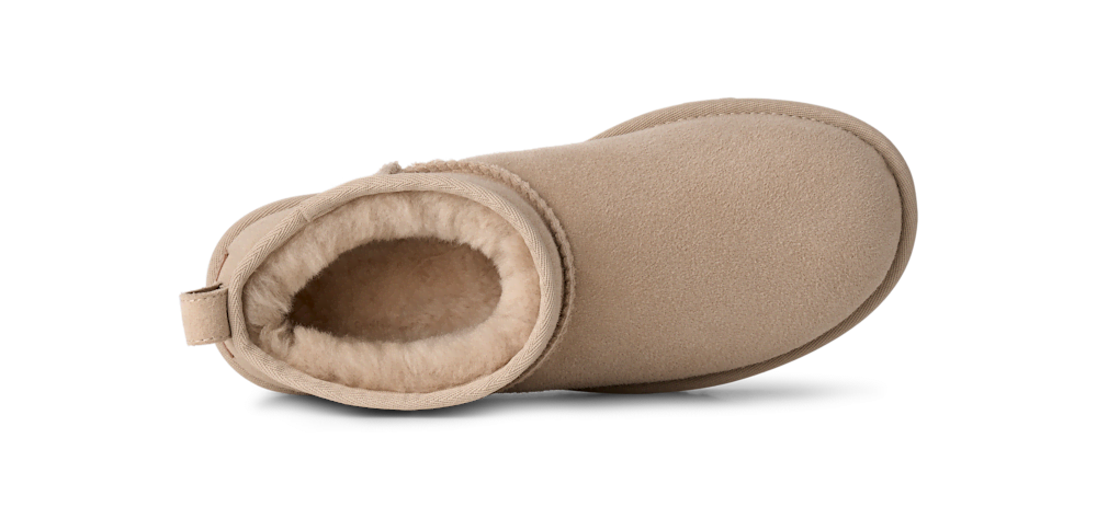 Women's Ultra-Short Sheepskin Boot - Grey