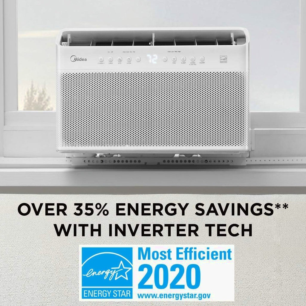 Midea U-Shaped Inverter Window Air Conditioner 12,000 BTU, White - MAW ...