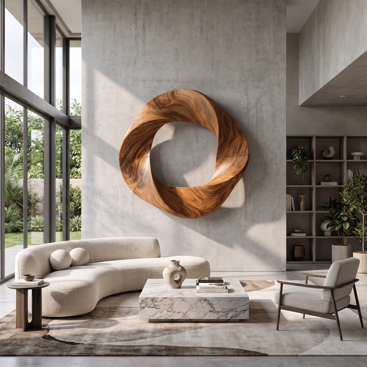 Contemporary Interlocking Circle Wall Art For Hallway And Bedroom