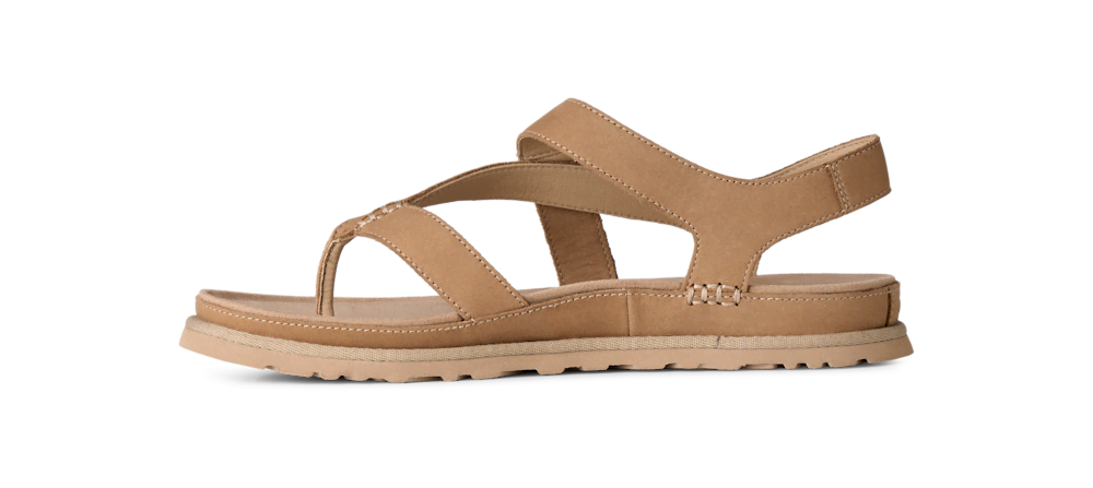 Women's Asymmetrical Toe-Post Sandal - Black