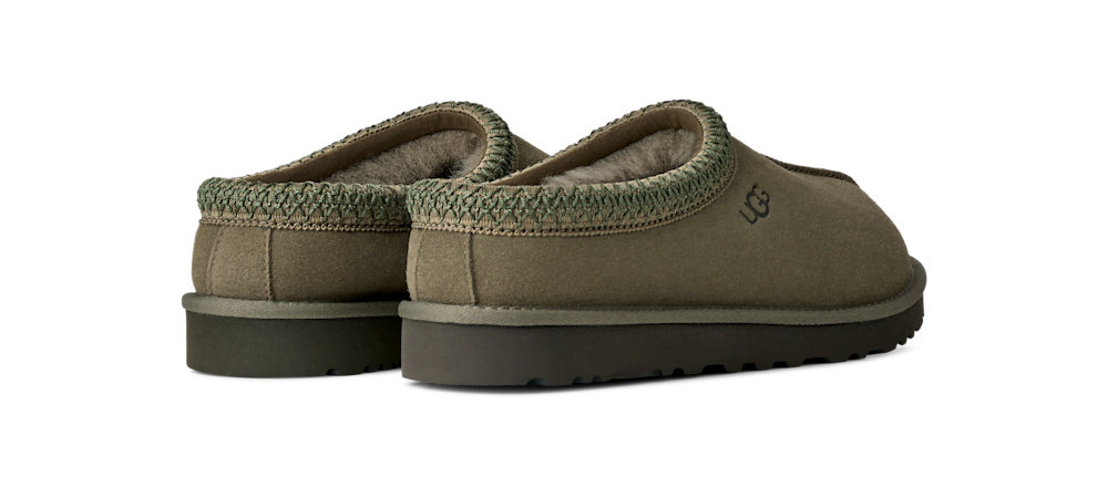 Men's Sheepskin Lined Slip-On Clog - Olive