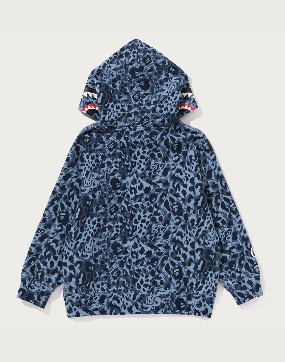 Kids' Leopard Print Zip Hoodie - Blue