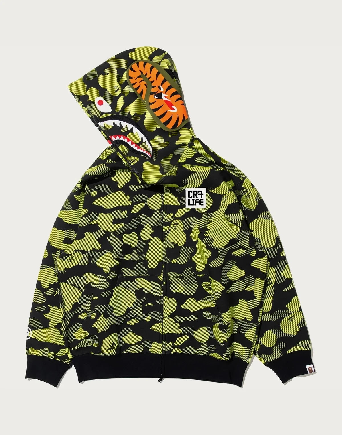 Relaxed Full-Zip Graphic Hoodie - Green