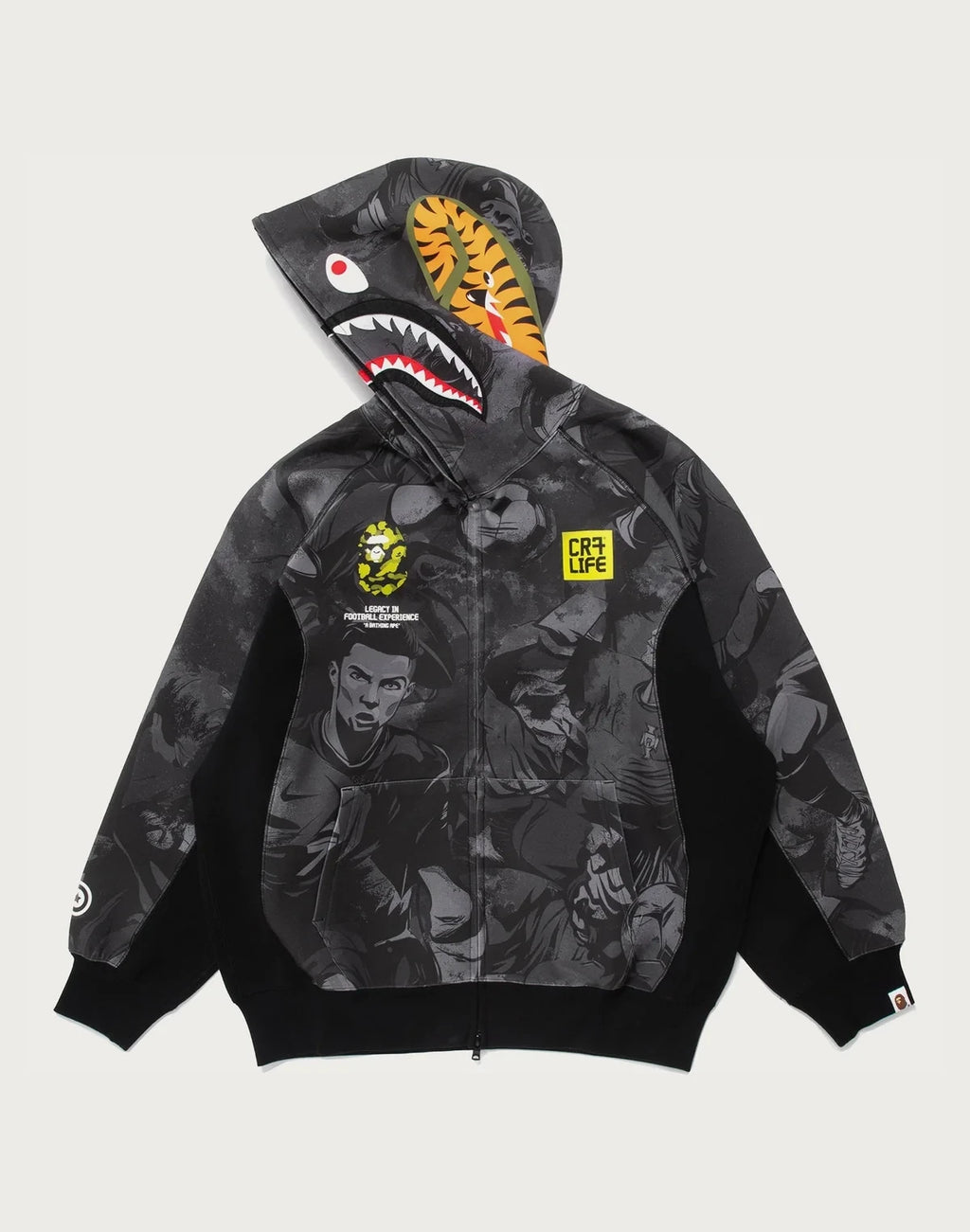 Men's Relaxed Allover Print Hoodie - Black