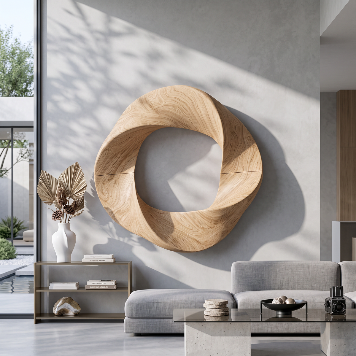 Contemporary Interlocking Circle Wall Art For Hallway And Bedroom