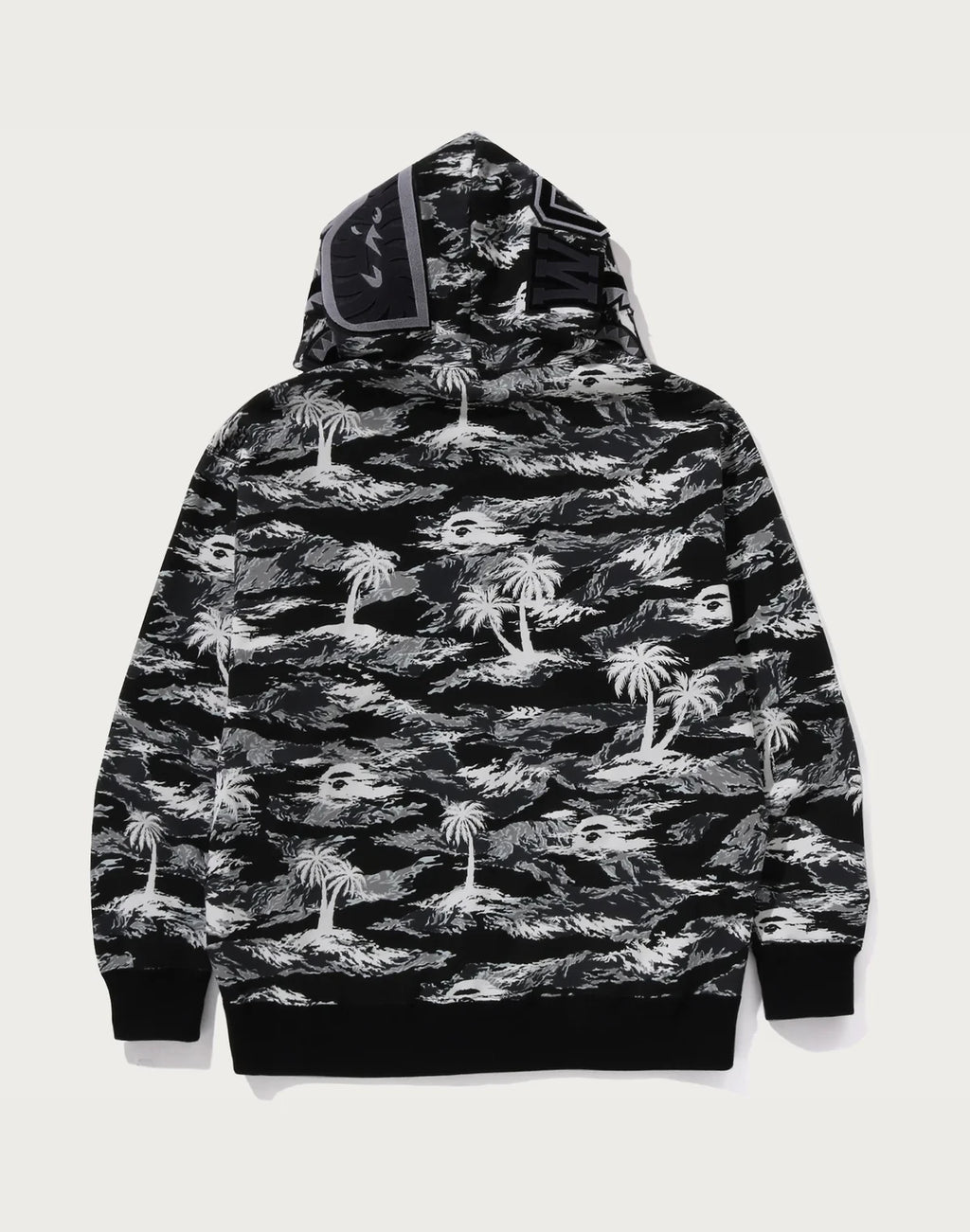 Relaxed Palm Camo Full-Zip Hoodie - Blue