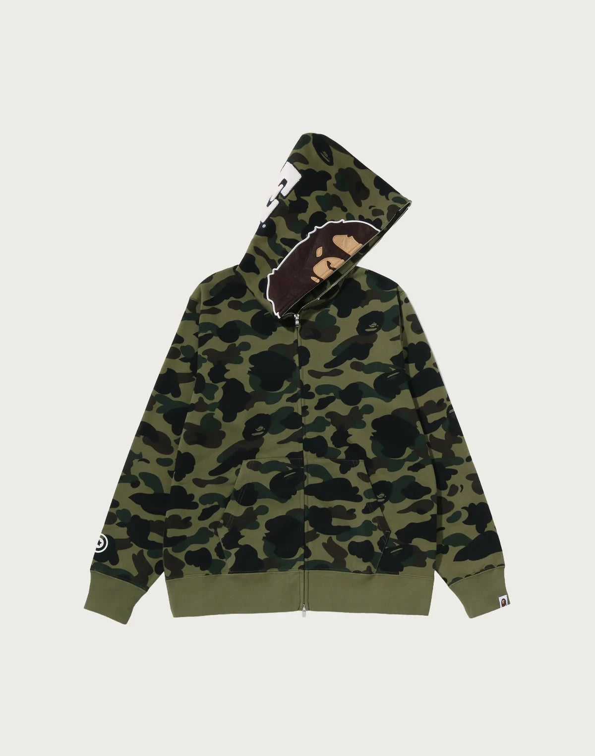 Men's Brushed-Lined Full-Zip Hoodie - Green