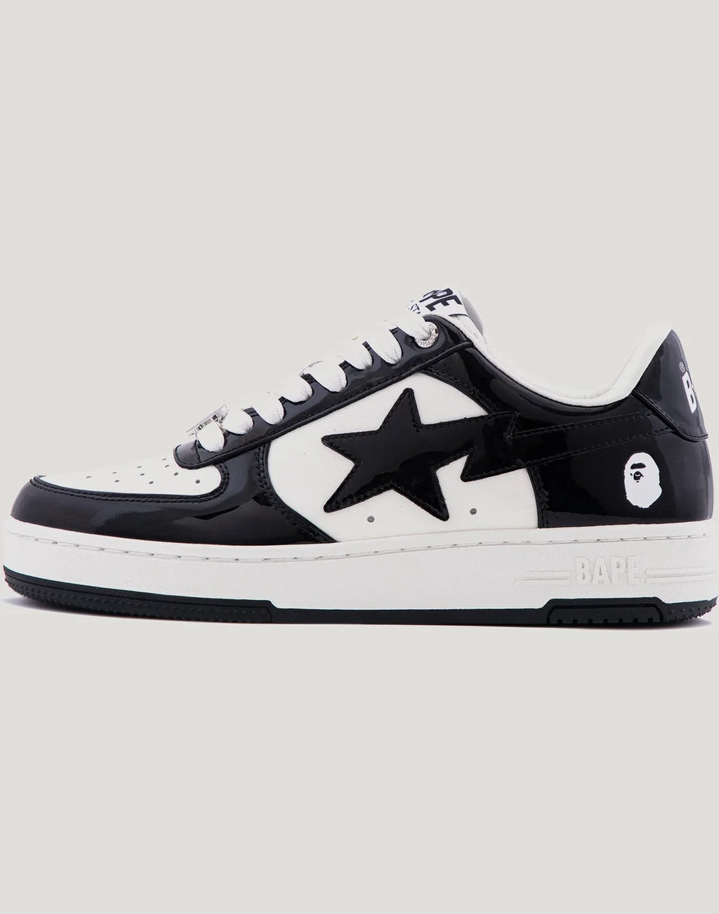 Men's Leather Low Top Sneakers - Black