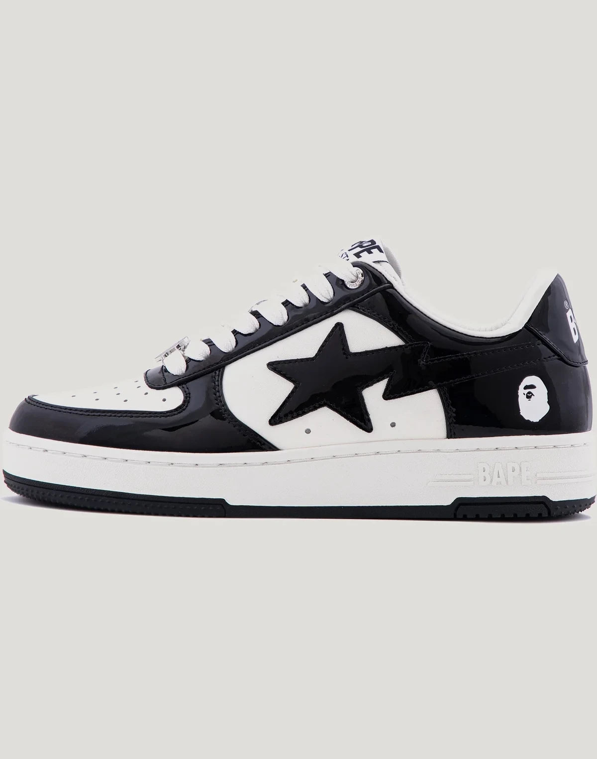 Men's Leather Low Top Sneakers - Black