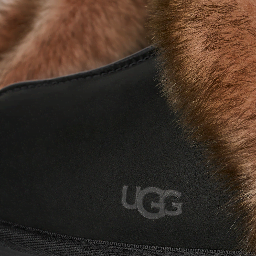 Women's Nubuck Sheepskin Collar Slipper
