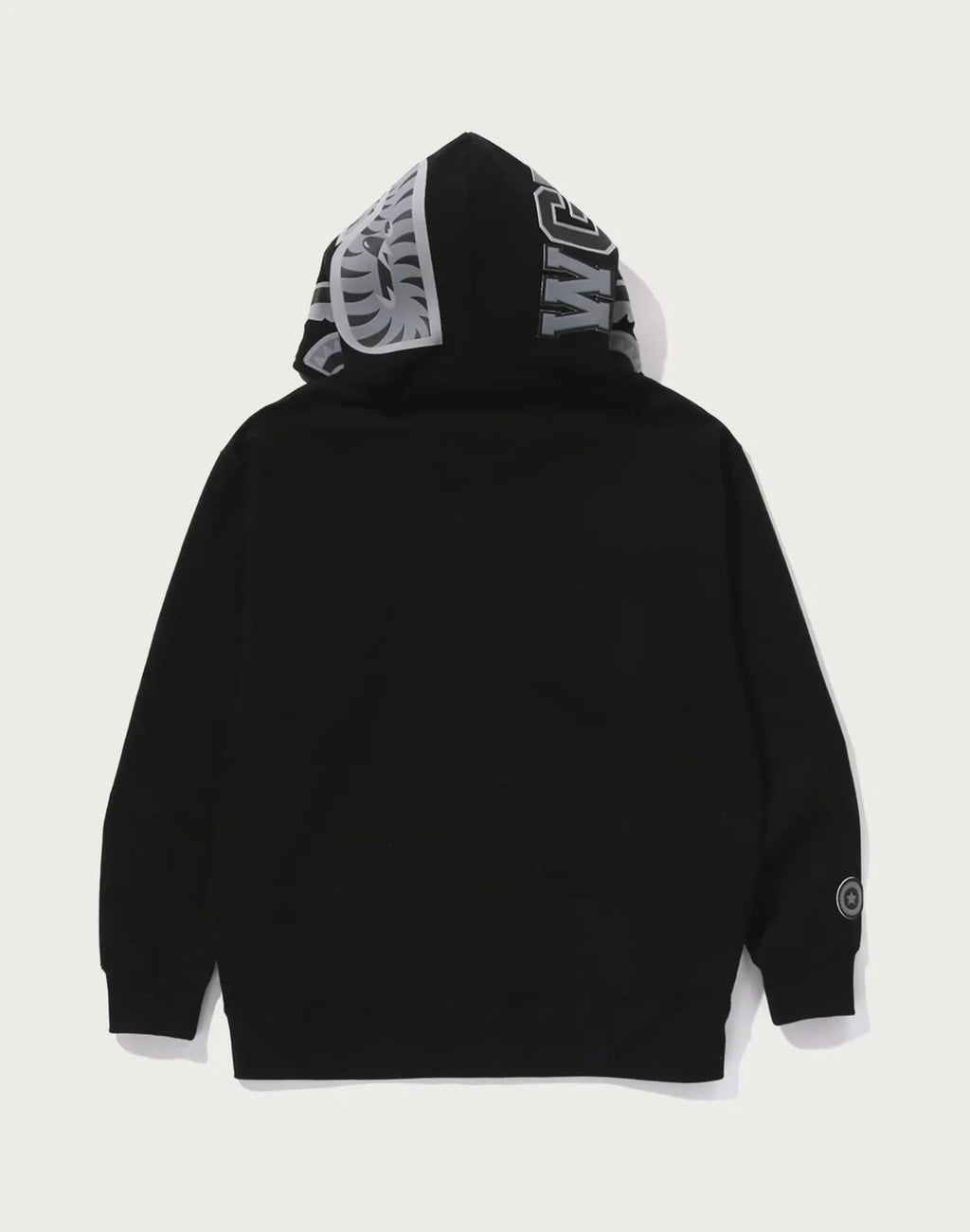 Relaxed Full-Zip Cotton Hoodie - Black
