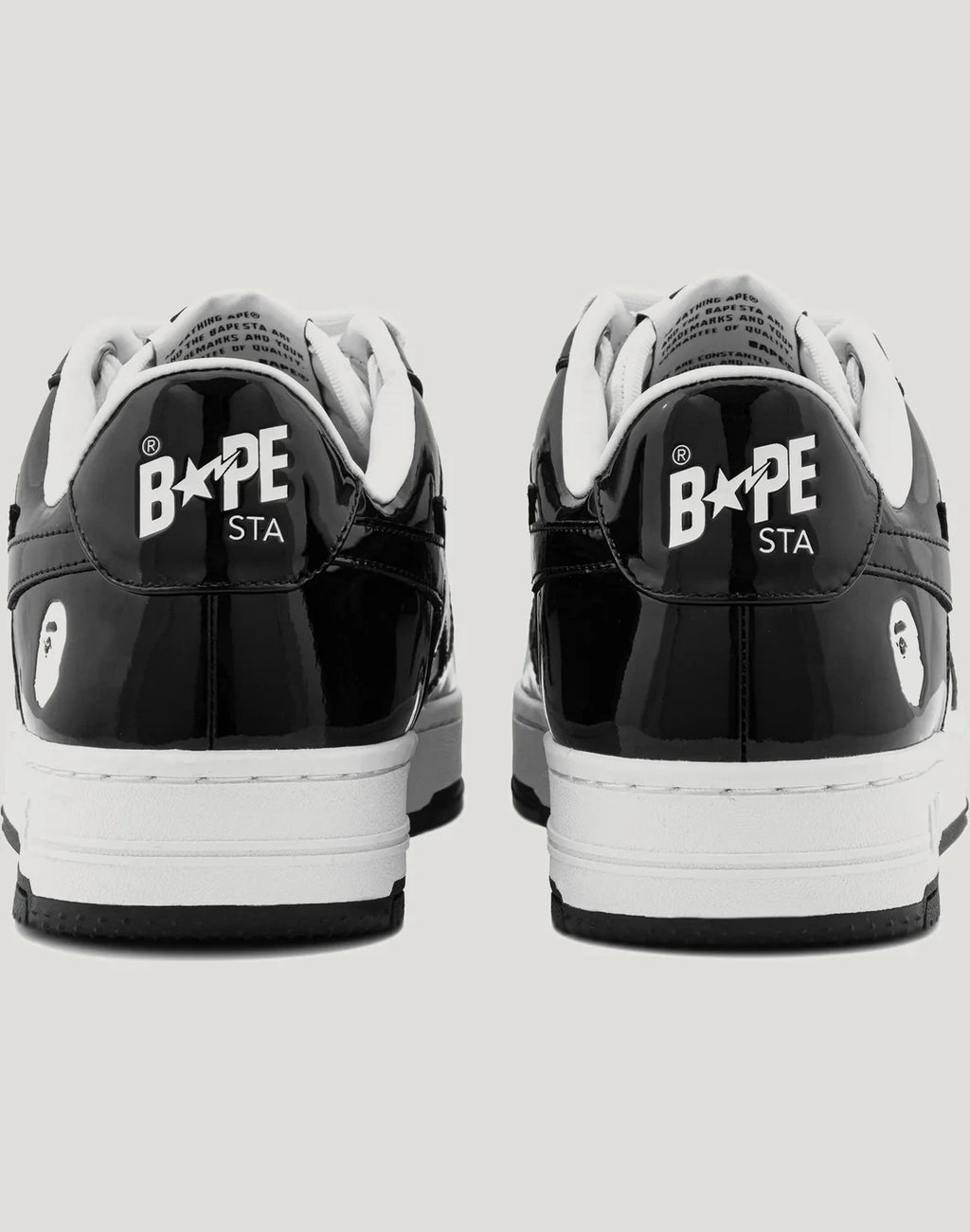 Men's Leather Low Top Sneakers - Black