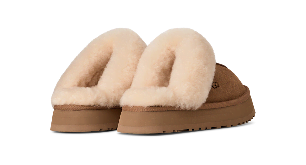 Women's Suede Platform Slipper - Brown