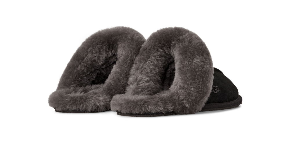 Women's Suede Sheepskin Slide Slipper - Espresso