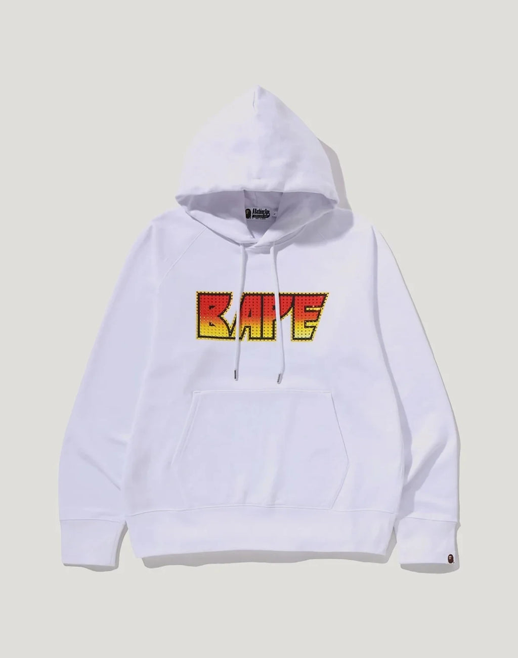 Men's Rhinestone Pullover Hoodie - White