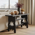Rustic Black Wooden Console Table For Halloween Entryway Decor