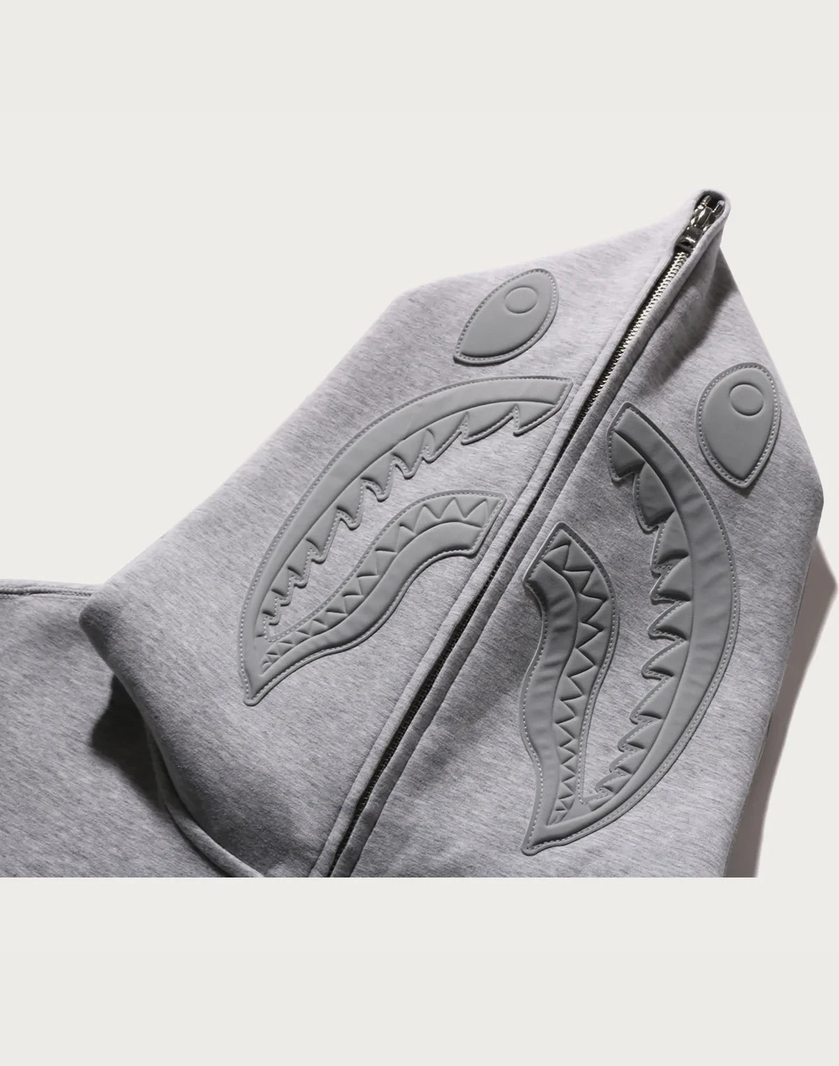 Relaxed Full-Zip Pattern Hoodie - Navy