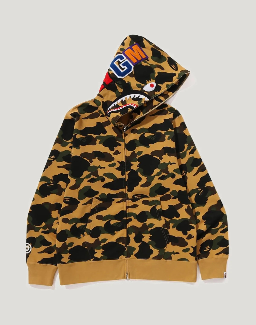 Cotton Camo Full-Zip Hoodie - Yellow