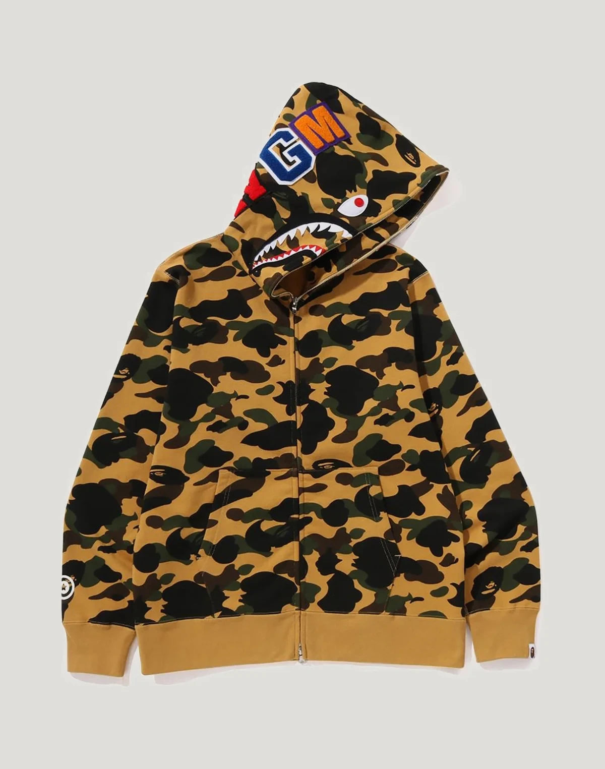 Cotton Camo Full-Zip Hoodie - Yellow