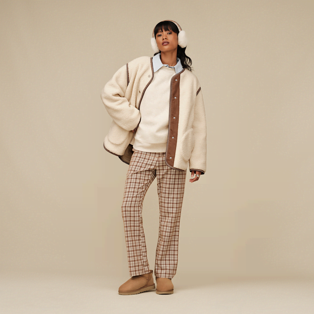 Women's Plush Fleece Lined Jacket - Brass
