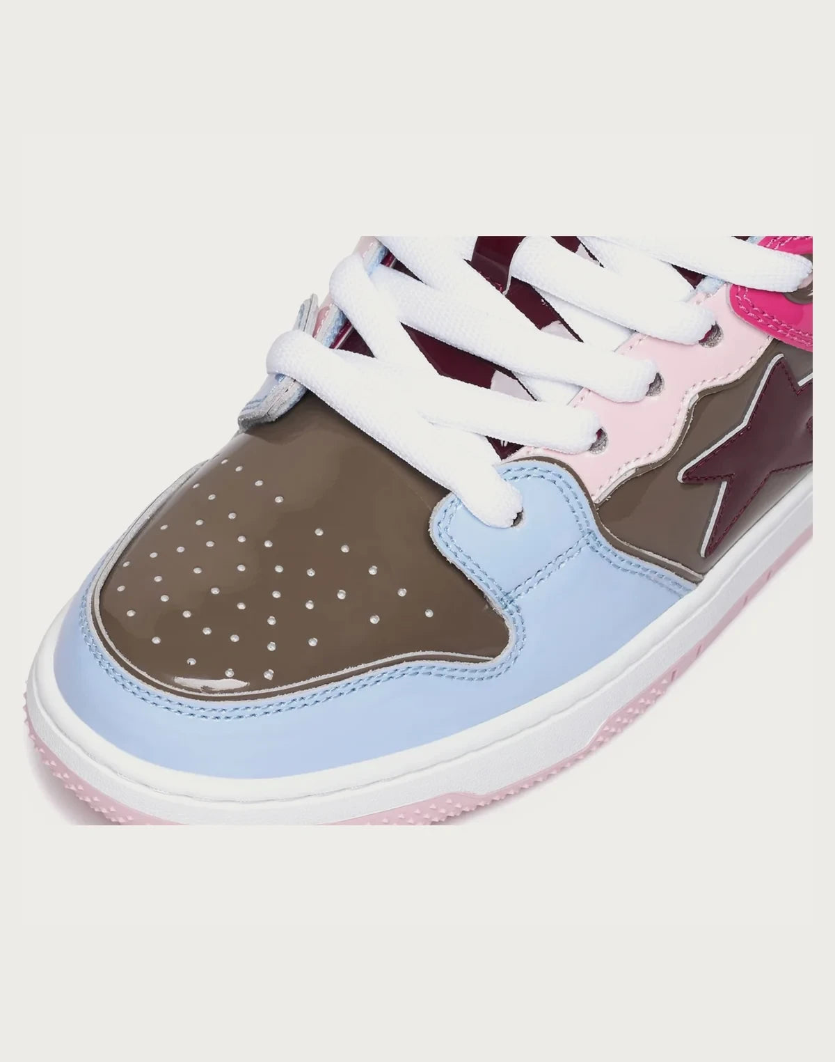Men's Leather Low Top Sneakers - Blue