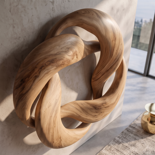 Abstract Circular Loop Wall Art For Living Room And Office