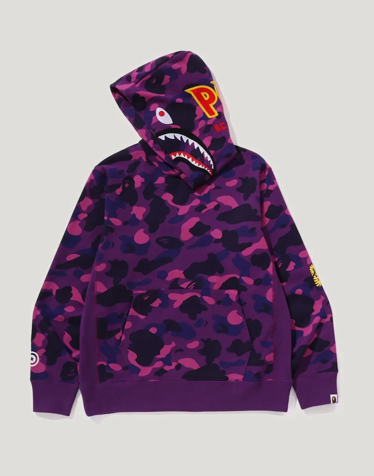 Cotton Camo Pullover Hoodie - Navy