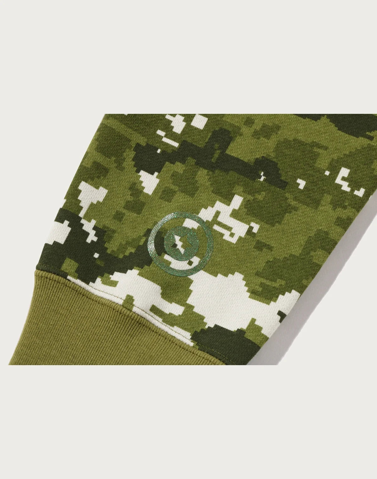 Pixel Camo Full-Zip Graphic Hoodie - Green