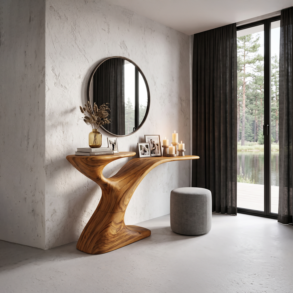 Minimalist Console Table For Entryway And Hallway